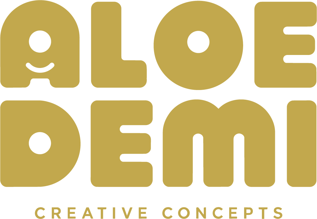 Logo AloeDemi Creative concepts geel Logo AloeDemi Creative concepts geel